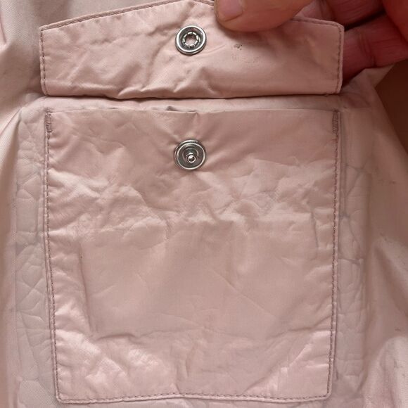 Authentic Prada pink nylon full zipper light jacket. Classic collar trim, Small. - Picture 3 of 11